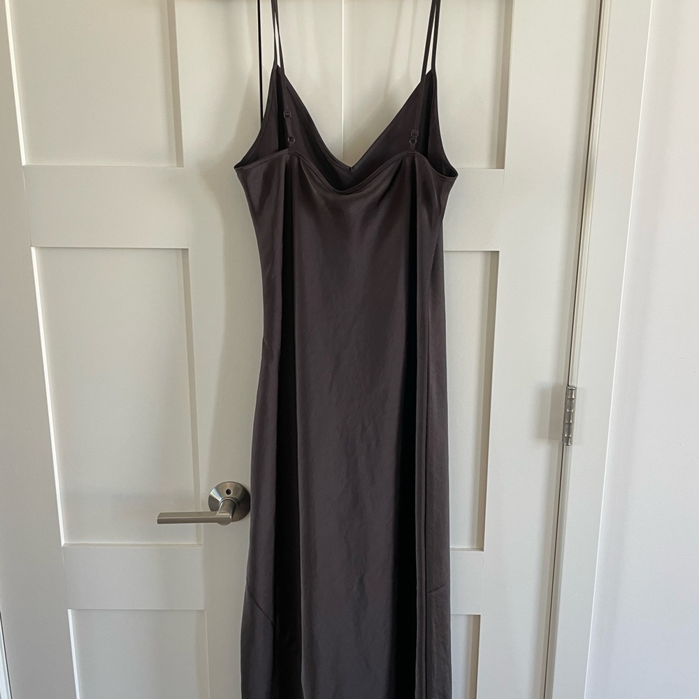 Aritzia Wilfred Only Slip Dress Midi - Mocha Brown - M - Picture 2 of 3